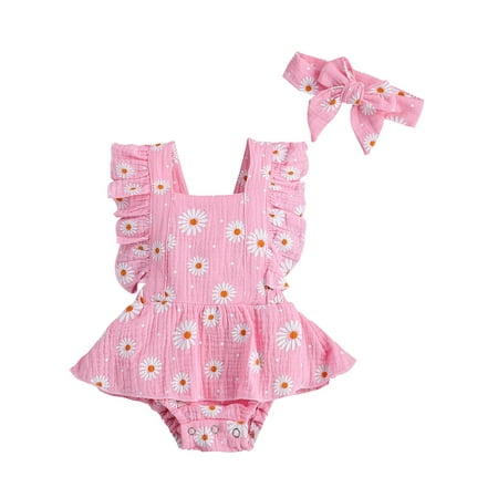 Sunisery 2PCS Newborn Baby Girls Floral Pleated Crotch Buttons Romper Bowknot Headband Pink 18-24 Months
Sunisery 2PCS Newborn Baby Girls Floral Pleated Crotch Buttons Romper Bowknot Headband Pink 18-24 Months