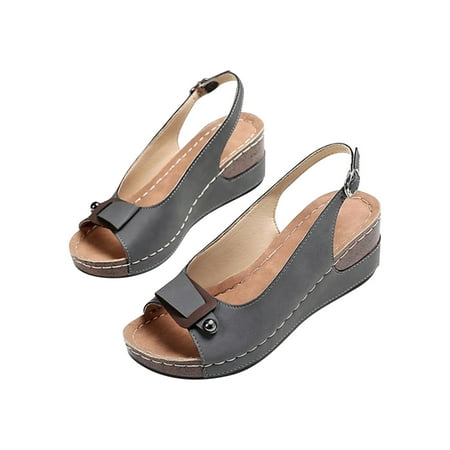 asdoklhq Women s Sandals Shoes Women s Vintage Buckle Wedge Heel Open Toe Low Fish Mouth Roman Sandals
asdoklhq Women s Sandals Shoes Women s Vintage Buckle Wedge Heel Open Toe Low Fish Mouth Roman Sandals