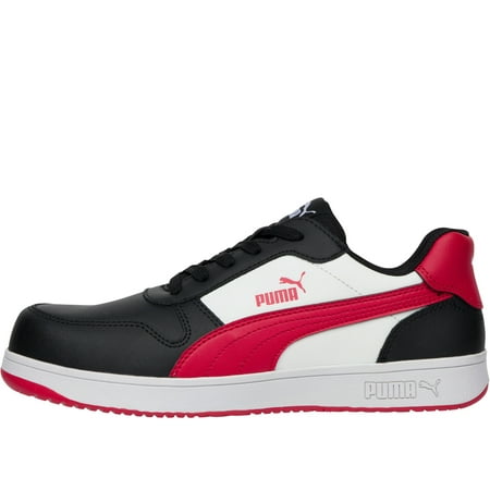 Puma Safety Frontcourt Low Composite Toe Black White Red