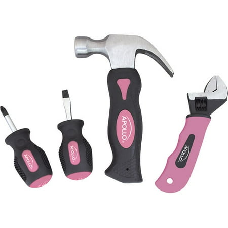 Apollo Tools 4pc DT0240P Stubby Set Pink