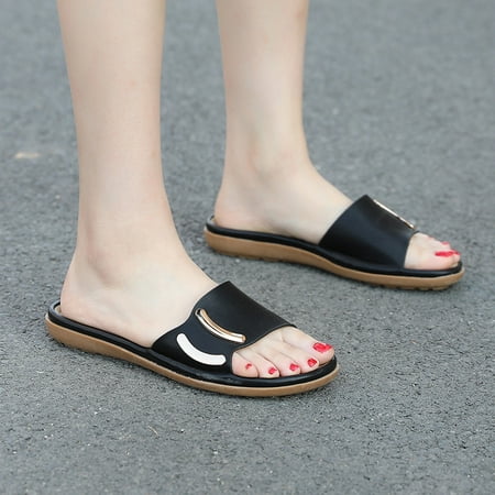 Tangnade Womens Slippers Summer Ladies Elegant Pure Color Slippers Flat Heel Sandals Casual Shoes
Tangnade Womens Slippers Summer Ladies Elegant Pure Color Slippers Flat Heel Sandals Casual Shoes