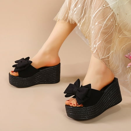 Ladies Fashion Cloth Bow Fish Mouth Platform Wedge Heel Casual Slippers Womens Boot Slippers Size 8 Soft Sole Slippers for Women Open Toe Womens Slipper Socks with Grippers on Bottom Slippers for
Ladies Fashion Cloth Bow Fish Mouth Platform Wedge Heel Casual Slippers Womens Boot Slippers Size 8 Soft Sole Slippers for Women Open Toe Womens Slipper Socks with Grippers on Bottom Slippers for