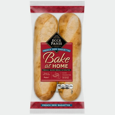 Ecce Panis Bake at Home Frozen French Demi Baguettes Bread, 12 oz. Bag, 2-pack