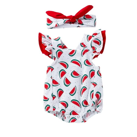 TUOBARR Toddler Baby Girls Watermelon Print Cute Romper Suit Climbing Clothes Headwear Red (3-24Months)
TUOBARR Toddler Baby Girls Watermelon Print Cute Romper Suit Climbing Clothes Headwear Red (3-24Months)