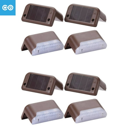 8 Pack Solar-Powered LED Deck Lights 47332