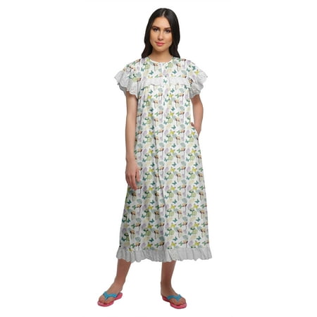 Moomaya WoMen s Lace Border Cotton Sleepwear Gown Button Placket Nightdress
Moomaya WoMen s Lace Border Cotton Sleepwear Gown Button Placket Nightdress