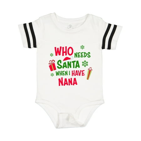 Inktastic Who Needs Santa when I Have Nana Gift Baby Boy or Baby Girl Bodysuit
