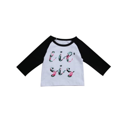 Little Sisters Patchwork Long Sleeve T-Shirt Letter Pattern Printing Matching T Shirt Classic Tops
Little Sisters Patchwork Long Sleeve T-Shirt Letter Pattern Printing Matching T Shirt Classic Tops