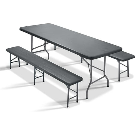 Sorfey Rectangle Picnic Table Cover Fitted Table Cloth with Bench Cover 30 x 96 Gray
Sorfey Rectangle Picnic Table Cover Fitted Table Cloth with Bench Cover 30 x 96 Gray