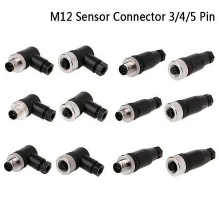 (5Pin Male)1Pc M12 sensor connector 3/4/5 pin male/female straight/right angle plug
(5Pin Male)1Pc M12 sensor connector 3/4/5 pin male/female straight/right angle plug