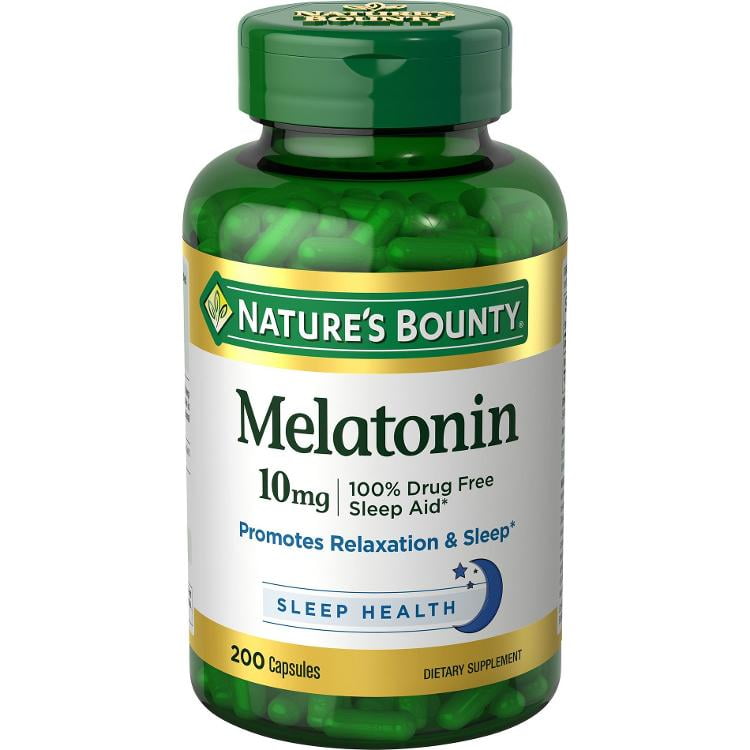 Nature S Bounty Melatonin 10 Mg 200 Capsules Walmart