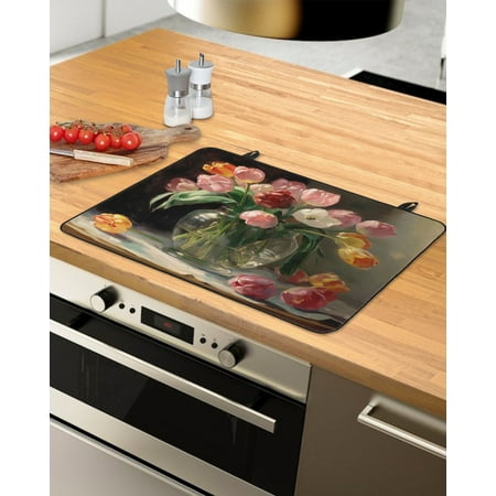 Spring Floral Stove Top Covers for Electric Stove Heat Insulation Fireproof Glass Cooktop Cover Counter Top Glass Stove Cover 31 x24 Watercolor Pink Yellow Oil Painting Flower
Spring Floral Stove Top Covers for Electric Stove Heat Insulation Fireproof Glass Cooktop Cover Counter Top Glass Stove Cover 31 x24 Watercolor Pink Yellow Oil Painting Flower