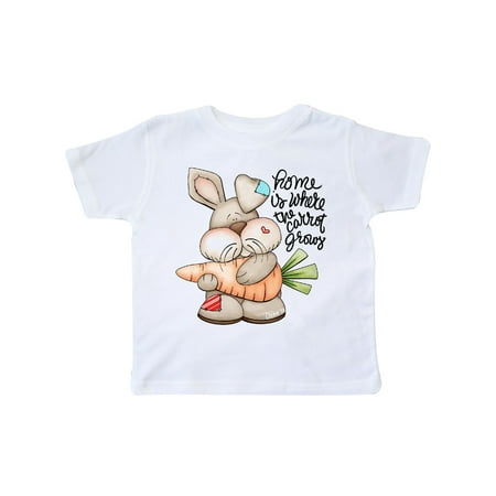 Inktastic Home is Where Carrot Grows Bunny Rabbit Gift Toddler Boy Girl T-Shirt