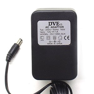 AC-DC ADAPTER 12VOLTS DC @ 1 AMP 2.5mm DC POWER PLUG (For UK)