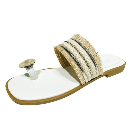 Aompmsdx Women Flat Slippers Flip Flops Summer Pearl Rhinestone Thong Sandals Comfortable Open Toe Roman Sandalsheels
Aompmsdx Women Flat Slippers Flip Flops Summer Pearl Rhinestone Thong Sandals Comfortable Open Toe Roman Sandalsheels