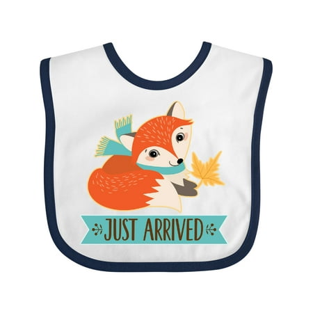 Inktastic Just Arrived Fox New Baby Gift Baby Boy or Baby Girl Bib