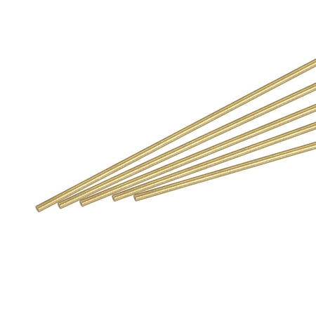 Uxcell 1mm Diameter 400mm Length Brass Solid Round Rod for DIY Craft 20pack