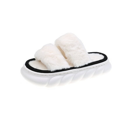 Lacyhop Ladies Bedroom Non-slip Plush Slipper Winter Warm Fuzzy Slippers Lightweight Open Toe House Shoes Dual Strap Black 7-7.5
Lacyhop Ladies Bedroom Non-slip Plush Slipper Winter Warm Fuzzy Slippers Lightweight Open Toe House Shoes Dual Strap Black 7-7.5