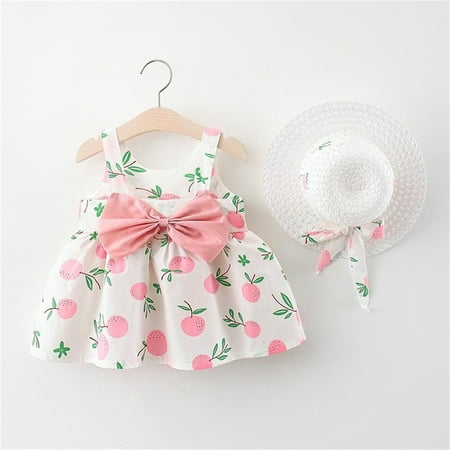 THE WILD Girls Dresses Cute Bowknot Ruffled Fruit Print Square Neck Sleeveless Midi Prom Dress And Hat Pink
THE WILD Girls Dresses Cute Bowknot Ruffled Fruit Print Square Neck Sleeveless Midi Prom Dress And Hat Pink