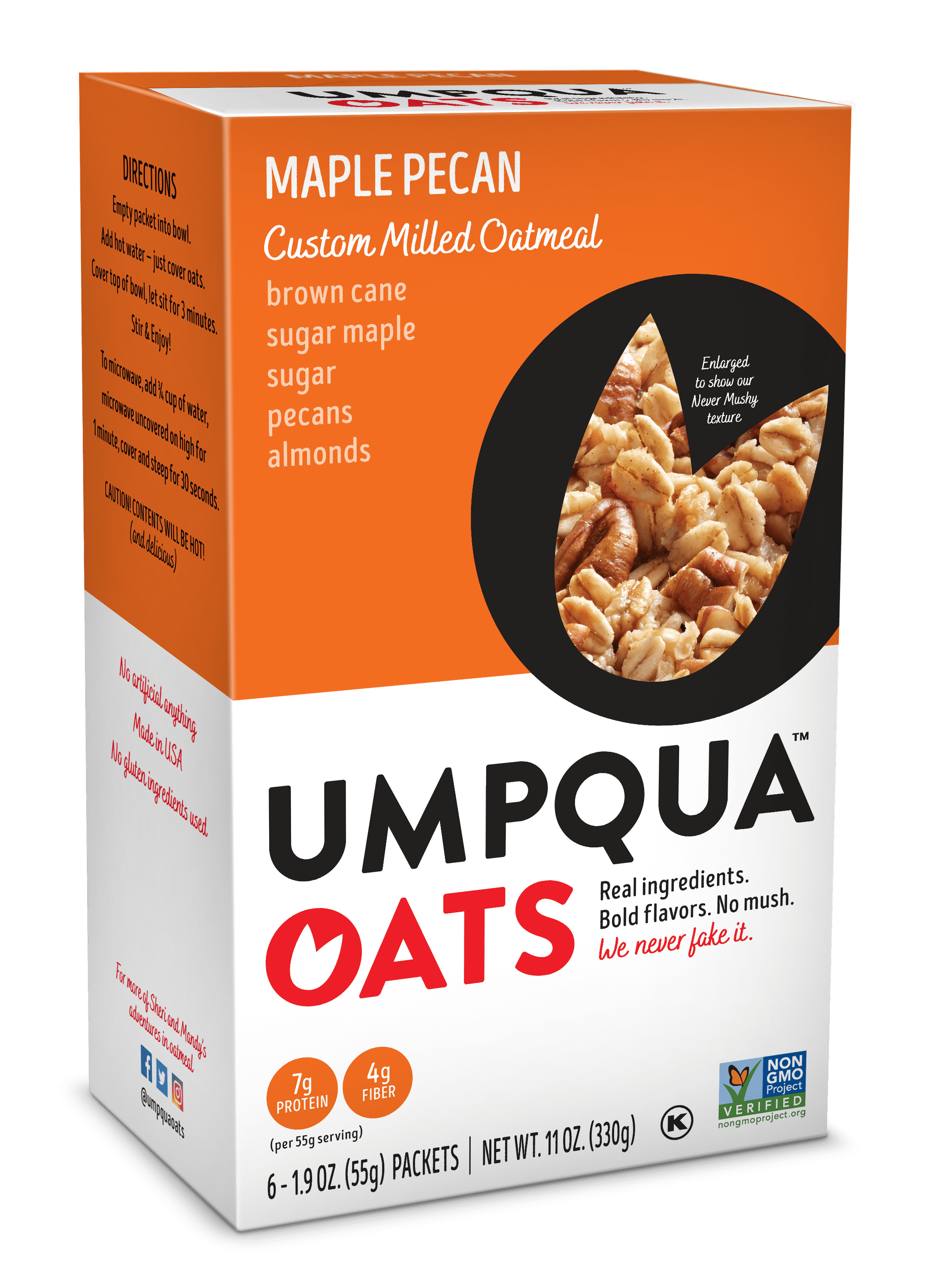 Umpqua Oats Instant Oatmeal Maple Pecan Packets Walmart