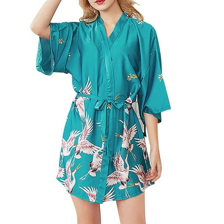 Qcmgmg Nightgown Silk Animal Print Pajamas Onesies Sleepwear Sexy Robe Women Pjs