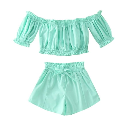 Lovely Casual Sets For Children Girls Solid Color Short Sleeve Clothes Summer Shirt Tops Bow Shorts Casual 2PCS Outfits Dailywears Comfortable Loose Fittness Sets
Lovely Casual Sets For Children Girls Solid Color Short Sleeve Clothes Summer Shirt Tops Bow Shorts Casual 2PCS Outfits Dailywears Comfortable Loose Fittness Sets