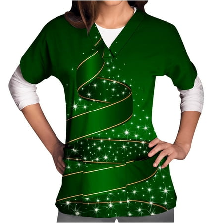 Yyeselk Women Lightweight Working Uniform T-Shirts V-Neck Scrub Tops Graphic Scrub Tops with Pockets Nursing Blouses Pullover Shirts Tshirts Tee Shirt Green L
Yyeselk Women Lightweight Working Uniform T-Shirts V-Neck Scrub Tops Graphic Scrub Tops with Pockets Nursing Blouses Pullover Shirts Tshirts Tee Shirt Green L
