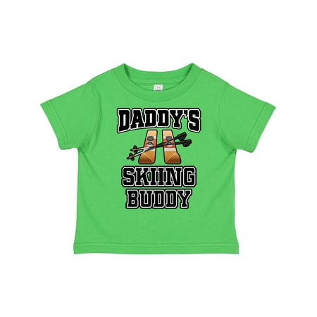 Inktastic Daddys Skiing Buddy Kids Skis Gift Toddler Boy or Toddler Girl T-Shirt