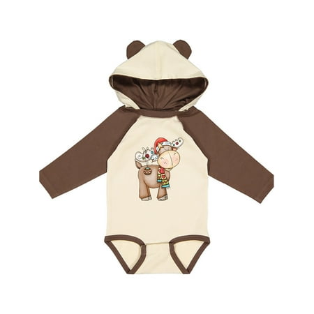 Inktastic Christmas Molly Moose Gift Baby Boy or Baby Girl Long Sleeve Bodysuit