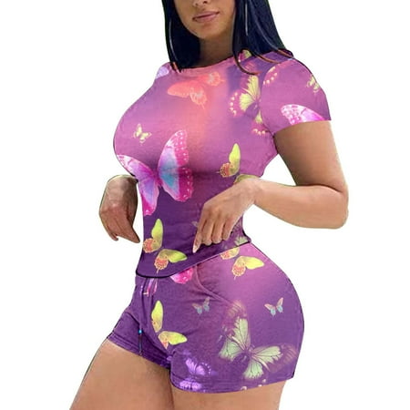 Homenesgenics Womens Suit Plus Size Pajamas for Women 2PC Women Casual Summer Sports Suit Round Neck Print Short Sleeve Shorts Set
Homenesgenics Womens Suit Plus Size Pajamas for Women 2PC Women Casual Summer Sports Suit Round Neck Print Short Sleeve Shorts Set