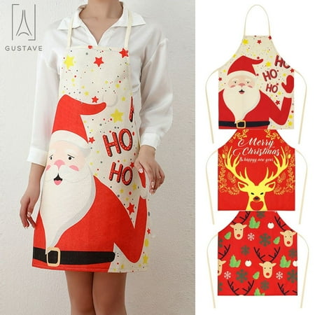Gustave 3-Pack Christmas Apron Linen Kitchen Cooking Baking Apron Xmas Holiday Decorative Costume Accessory for Women Men
Gustave 3-Pack Christmas Apron Linen Kitchen Cooking Baking Apron Xmas Holiday Decorative Costume Accessory for Women Men
