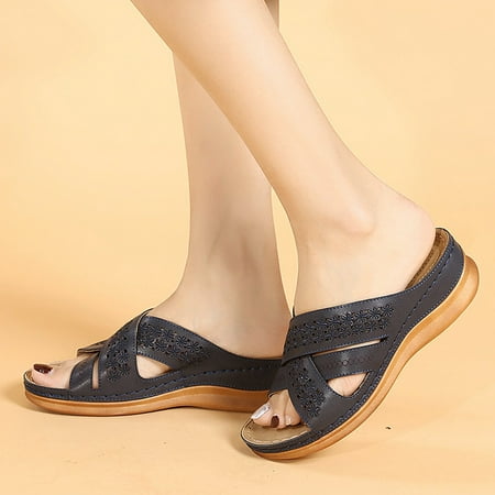 Summer Savings! Zpanxa Slippers for Women Summer Slip-On Wedges Beach Open Toe Breathable Sandals Embroidery Shoes Flip Flops for Women Blue 39
Summer Savings! Zpanxa Slippers for Women Summer Slip-On Wedges Beach Open Toe Breathable Sandals Embroidery Shoes Flip Flops for Women Blue 39
