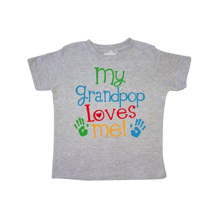 Inktastic My Grandpop Loves Me Outfit Gift Toddler Boy or Toddler Girl T-Shirt