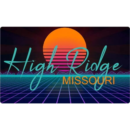 High Ridge Missouri 4 X 2.25-Inch Fridge Magnet Retro Neon Design