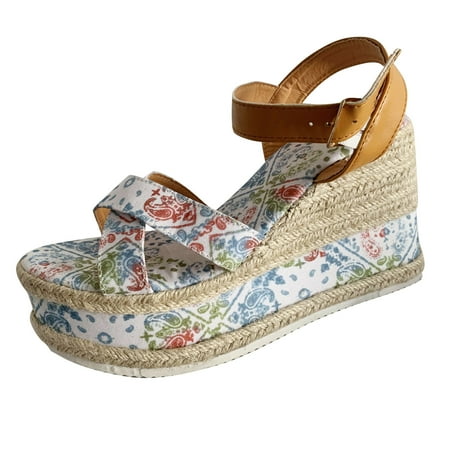 Hvyesh Deals of The Day Wedge Sandals for Women Adjustable Ankle Strappy Shoes Open Toe Platform Womens Sandals Casual Sloping High Heels
Hvyesh Deals of The Day Wedge Sandals for Women Adjustable Ankle Strappy Shoes Open Toe Platform Womens Sandals Casual Sloping High Heels