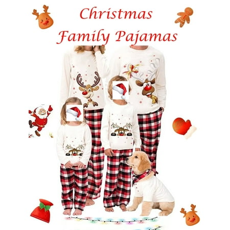 Licupiee Family Christmas Pajamas Matching Sets Pullover Tops Plaid Pants for Adults Kids Dogs Xmas Holiday Sleepwear
Licupiee Family Christmas Pajamas Matching Sets Pullover Tops Plaid Pants for Adults Kids Dogs Xmas Holiday Sleepwear