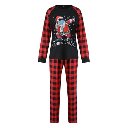 Bmnmsl Parent-Children Christmas Pajamas Santa Claus Long-Sleeves Tops Plaid Pants Jumpsuit
Bmnmsl Parent-Children Christmas Pajamas Santa Claus Long-Sleeves Tops Plaid Pants Jumpsuit