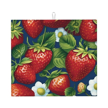 Vsdgher Strawberry2 Print Dish Drying Mat Kitchen Counter Mat Dish Drying Pad for Dishes Utensils Pots and Pans 16 x 18
Vsdgher Strawberry2 Print Dish Drying Mat Kitchen Counter Mat Dish Drying Pad for Dishes Utensils Pots and Pans 16 x 18