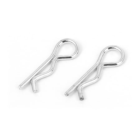 1mm X 16mm Hair Pin Shaped Zinc Plated Cotter Clip Silver Tone