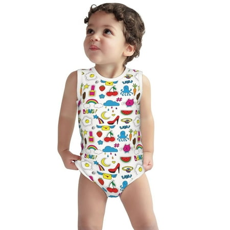 Vsdgher Summer Print Baby Unisex Baby Cotton Sleeveless Bodysuits Soft and velvety comfortable and breathable
Vsdgher Summer Print Baby Unisex Baby Cotton Sleeveless Bodysuits Soft and velvety comfortable and breathable