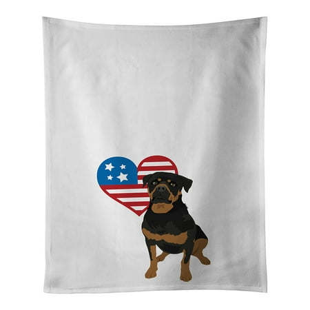 Rottweiler Black and Mahogany Patriotic White Kitchen Towel Set of 2 19 in x 28 in
Rottweiler Black and Mahogany Patriotic White Kitchen Towel Set of 2 19 in x 28 in