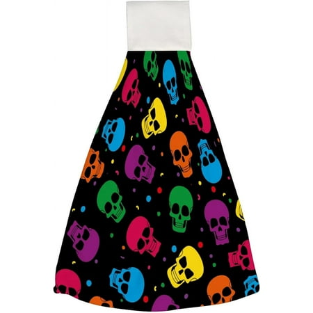 Hanging Towels 1 Pcs Dish Towels Multicolor Skulls Absorbent Hand Towels with Hanging Loop Washcloth for Bathroom Kitchen
Hanging Towels 1 Pcs Dish Towels Multicolor Skulls Absorbent Hand Towels with Hanging Loop Washcloth for Bathroom Kitchen