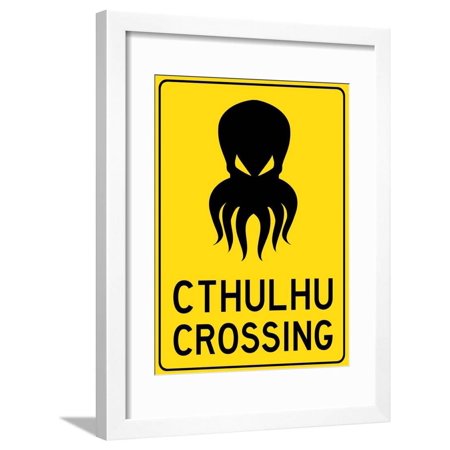 Cthulhu Crossing Framed Print Wall Art