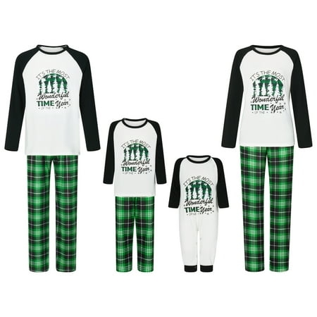 Matching Family Pajamas Sets Christmas PJ s with Letter Print Long Sleeve Tops and Plaid Pants Loungewear Soft Sleepwear
Matching Family Pajamas Sets Christmas PJ s with Letter Print Long Sleeve Tops and Plaid Pants Loungewear Soft Sleepwear