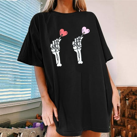 AXXD Womens Tops Slim Short Sleeve Solid Valentine S Day Gift Boyfriend Girlfriend Scrub Tops Women Round-Neck Tops For Men
AXXD Womens Tops Slim Short Sleeve Solid Valentine S Day Gift Boyfriend Girlfriend Scrub Tops Women Round-Neck Tops For Men