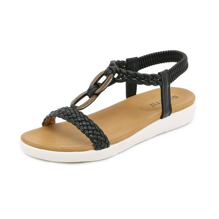 Women Woven Flat Sandals Comfortable Braided Strap Open Toe Beaded Ankle Strappy Sandal Dressy Shoes
Women Woven Flat Sandals Comfortable Braided Strap Open Toe Beaded Ankle Strappy Sandal Dressy Shoes