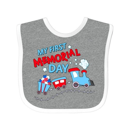 Inktastic My First Memorial Day Train Gift Baby Boy or Baby Girl Bib