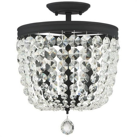 

Crystorama Lighting 783-BF-CL-SAQ Archer - Three Light Flush Mount in Traditional and Contemporary Style - 11.5 Inches Wide by 14.37 Inches High Clear Swarovski Spectra Black Forged Finish