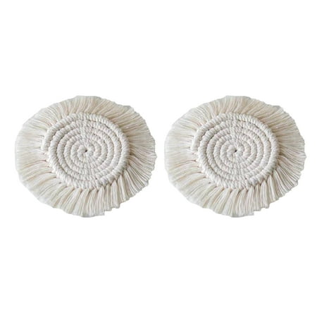 2 pcs Cute Boho Tassel Coaster Perfect for Drinks and Coffee Rustic Earth Tone Tassel Tabletop Decor Boho Coaster with Absorbent Design
2 pcs Cute Boho Tassel Coaster Perfect for Drinks and Coffee Rustic Earth Tone Tassel Tabletop Decor Boho Coaster with Absorbent Design