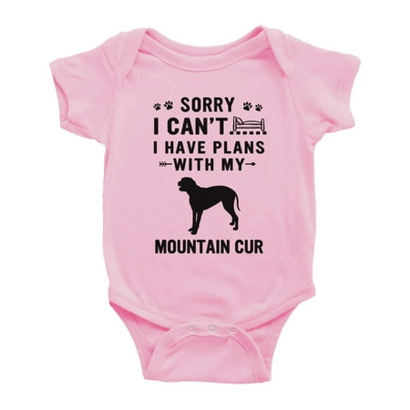 Sorry I Can t I Have Plans With My Mountain Cur Love Pet Dog Funny Baby Jumpsuits (Pink 6-12 Months)
Sorry I Can t I Have Plans With My Mountain Cur Love Pet Dog Funny Baby Jumpsuits (Pink 6-12 Months)